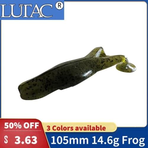 3 Pcs/bag LUTAC Wobblers Lifelike Frog gear crankbaits Silicone Artificial lure Fishing Tackle 105mm 14.6g