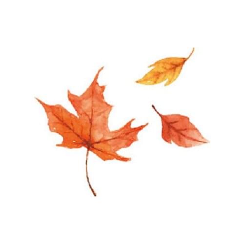 34MM×40MM Tattoo Sticker Female Long-lasting Maple Leaf Forehead Printing Eyebrow Sticker