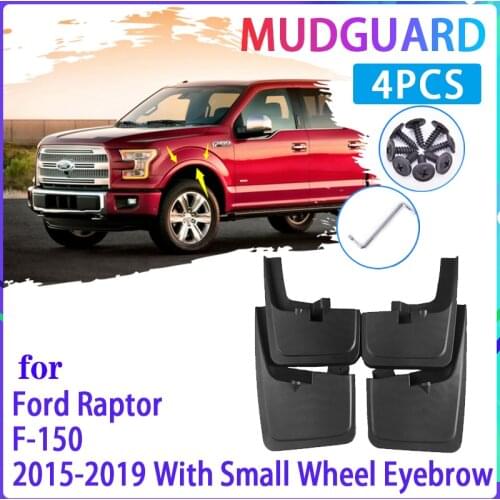 4 PCS Car Mud Flaps for Ford Raptor F150 F-150 F 150 2015~2019 2016 2017 Mudguard Splash Guards Fender Mudflaps Auto Accessories