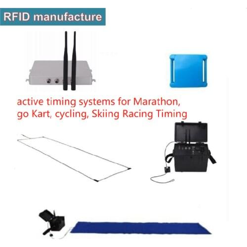Active sports timing system transponder chip uhf rfid ankle tag loop antenna timing for high speed go cart race timing system