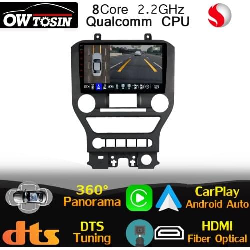 Qualcomm CPU Android For Ford Mustang 2015-2020 GPS Navigation Car Multimedia Player 360 Camera 4G LTE Stereo WiFi HDMI CarPlay
