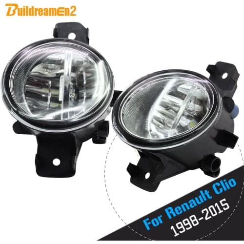 Buildreamen2 For Renault Clio 1998-2015 Car Styling 4000LM LED Bulb Front Fog Light Daytime Running Lamp DRL 12V High Bright
