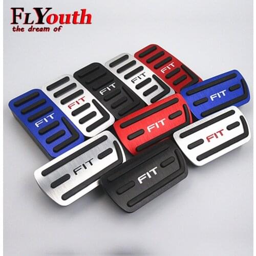 Aluminum alloy Pedal Cover For Honda Fit 2021 Non-Slip Auto No Drilling Aluminum Brake and Accelerator Pedal Covers