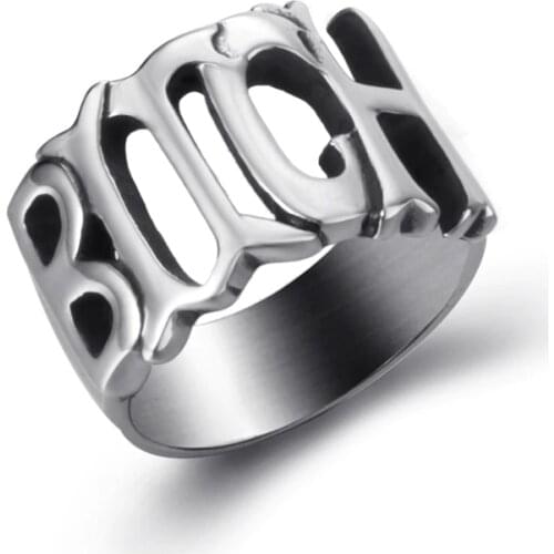 Elfasio Inspirational Rings Stainless Steel Personality Encouragement Gift for Women Jewelry Birthday Graduation Gifts