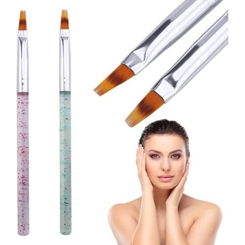 1pcs Single Serrated Acrylic Nail Pen Nail Art Gradient Color Brush UV Gel Painting 3D Tips Effect Lasting Durable Brushes