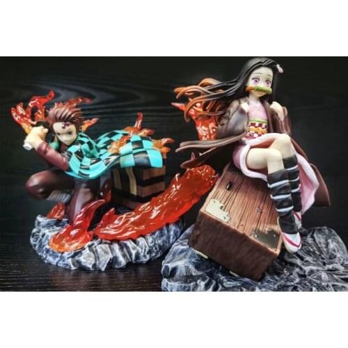 Ghost Killing Blade Battle Flame Tanzhilang Sitting Position Your Beans 1 / 8 Boxed Hand-made Animation Model