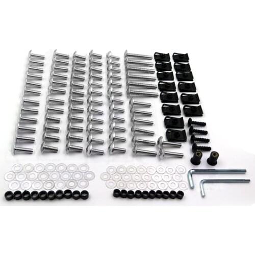 Aftermarket free shipping motorcycle parts Complete Fairing Bolts Kits For Suzuki GSXR 750 00-03 GSXR 1000 01-02 Silver