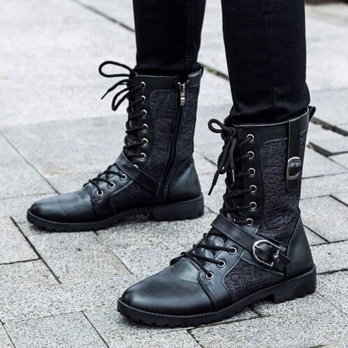 LASUDRAA Men's Motorcycle Boots