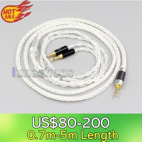 LN006461 New Pin 99% Pure Silver 8 Core XLR Headphone Cable For Abyss Diana Acoustic Research AR-H1 Advanced Alpha GT-R Zenith P
