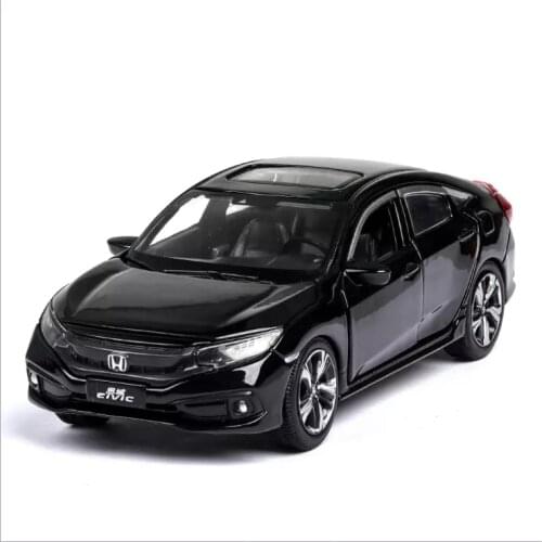 Simulation 1: 32 Honda Civic open door alloy childrens toy car model ornament birthday Christmas New Year gift