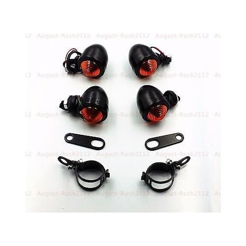 Motorcycle Turn Signal Running Light Fork Clamps Shock Bracket Cafe Racer Custom