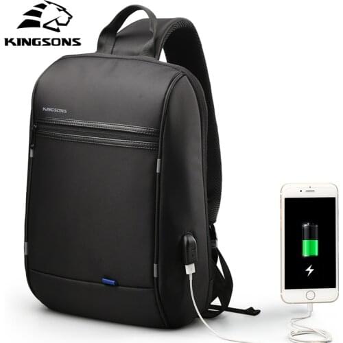 Kingsons Upgraded Waterproof Single Shoulder Laptop Backpack for Men Daily Using for teenagers Laptop Travel Business