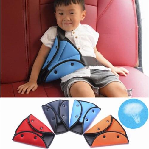 Car Seat Belt Cover Auto Kids Babies Safety Belt Adjuster Holder Pad Triangle Car Child Neck Face Protector Clip Car Accessories