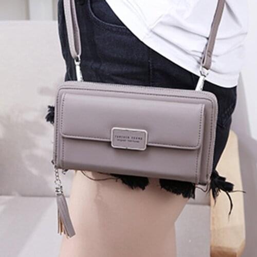 New Ladies Handbags Female Shoulder Bags Lady Hasp Zipper Purse Phone Belt Wallet Coin Clutch Card Holder