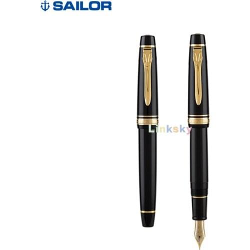 Sailor Fountain Pen Professional Gear Gold Black Medium Nib 11-2517/2518, 21Gold Bicolor Finish, Large,High Grade Signature Pen