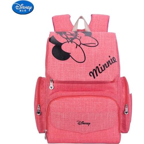 Mickey Minnie Plush Backpacks fashion Large space Mommy Diaper Shoulder Bag can Stroller for baby gift