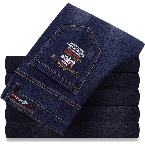 Casual Jeans Men European Style Kenty Shark Brand Jeans for Male Spring Autumn Denim Pants Men