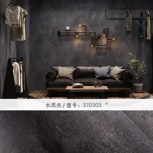 Retro nostalgic solid color industrial wind cement gray wallpaper Restaurant Restaurant barber shop clothing shop wallpaper
