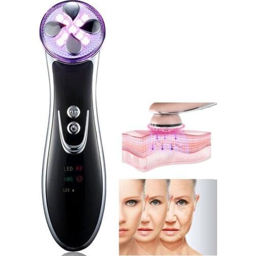 RF Radio Facial Mesotherapy Electroporation Frequency LED Photon Device Face Lifting Tighten Wrinkle Removal Skin Care Tool