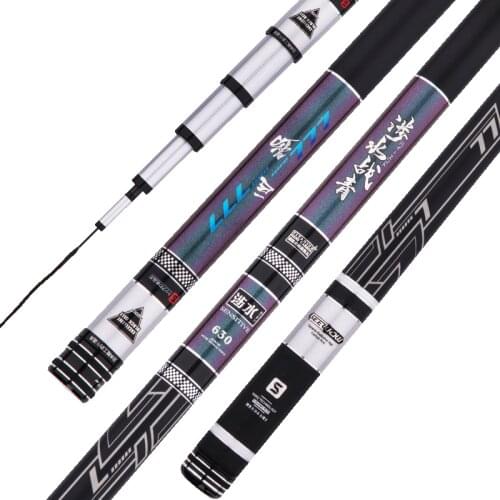 4.5m-10.0m Power Hand Rod Ultra Light Super Hard Taiwan Fishing Olta Black Pit Spinning Rod Vara De Pesca Fishing Gear