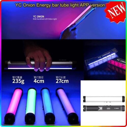 YC Onion Handheld Led Video Light 3200K-6200K App Control Photography Tube Lamp Photo Studio RGB Adjustable Color Temperature