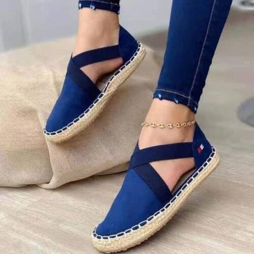 Summer Striped Platform Sandals Wedges Shoes For Women Hemp Rope Bottom Womens Espadrilles High Heels Slip On Canvas Fisherman