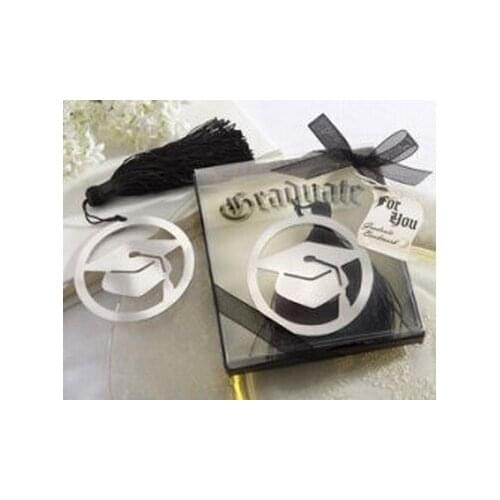 Wedding bookmark 100PCS/LOT "The Next Chapter" Graduation Bookmark with Elegant Black Tassel Party Favors gift new arrival