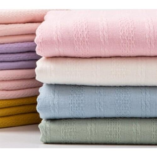 Summer Thin 100% Cotton Soft Jacquard Fabrics By Half Meter for Sewing Clothes Dress Handmade Patchwork DIY Cloth Materi50x140cm