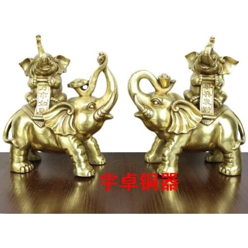 Good fortune of copper as copper elephant crafts Home Decoration