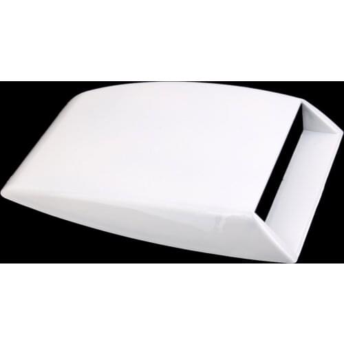 Universal Car Decorative Air Flow Intake Scoop Bonnet Vent Cover Hood White