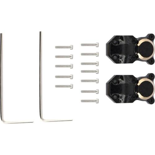 2Pcs Metal Brass Front and Rear Axles Diff Cover for 1/24 RC Crawler Car Axial SCX24 90081 AXI00001 Upgrade Parts