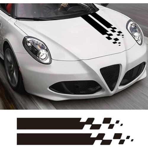 2Pcs Universal Vinyl Decals Auto Car Hood Stripes Sticker For BMW Ford Toyota Renault Peugeot Mercedes Honda DIY Bonnet Decor