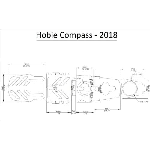2018 Hobie Compass Kayak Boat EVA Decking Mat Pads Kit 1/4"