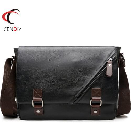 2021 Brand Casual Men Briefcase Business Shoulder Bag Pu Leather Messenger Bags Computer Laptop Handbag Bag Men Travel Bags