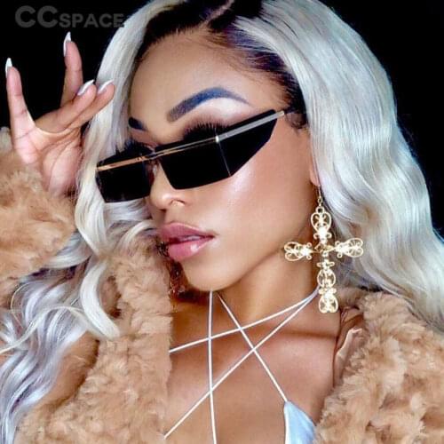 46544 Square Frameless Luxury Four Lens Sunglasses Men Women Fashion Shades UV400 Vintage Glasses