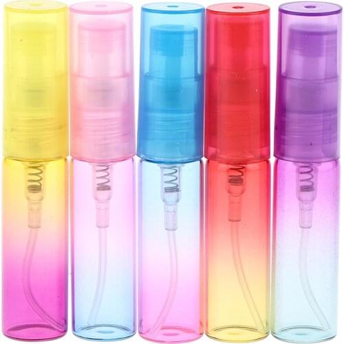 5Pcs/lot Empty 4/8mL Refillable Perfume Spray Bottles Pump Atomizer Tubes Glass Sample Vials