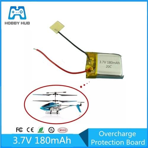 5pcs/lot 3.7V 180mAh Lipo Battery for Syma S107 S107G Skytech M3 m3 Replacement Spare Parts for Syma Skytech RC Helicopter