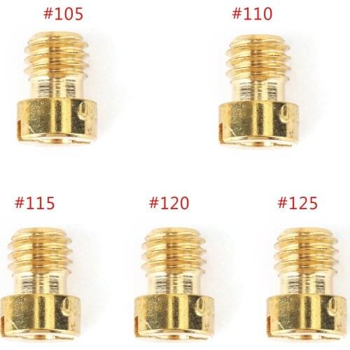 Artudatech Scooter Motorcycle ATV 5PCS 5mm Carburettor Round Main Jets For Keihin Carb GY6 #105 #110 #115 120 125 Replacement