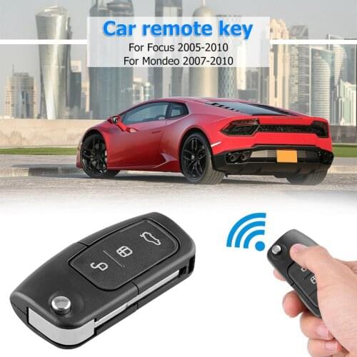 3 Button Car Remote Control Key for Ford Focus Mondeo Fiesta Wireless Remote Control key Auto Modified Flip Folding replacement