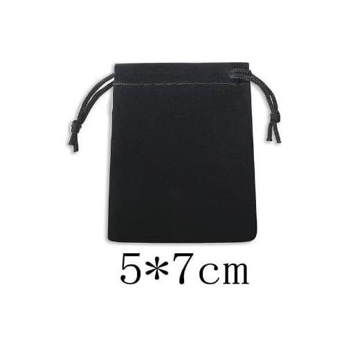 High Quality 1Pcs 5x7cm Velvet bag Drawstring Pouch Jewelry gift bag Christmas Wedding gift pouch Velvet jewellery Pouches