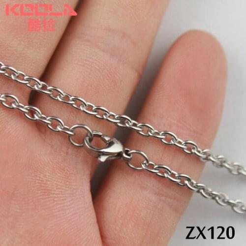 50 meters stainless steel 3mm open annulus oval chain Jewelry man male necklace chains ZX120
