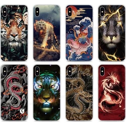 Tiger Dragon Cover For VIVO V20 SE X60 Pro Y70 S7 202 iQOO 7 5 Y11 Y15 Y17 Y12 Y20 Y20S Y50 Y30 V17 S7e Y73s Y12S Y11S Y20i Case