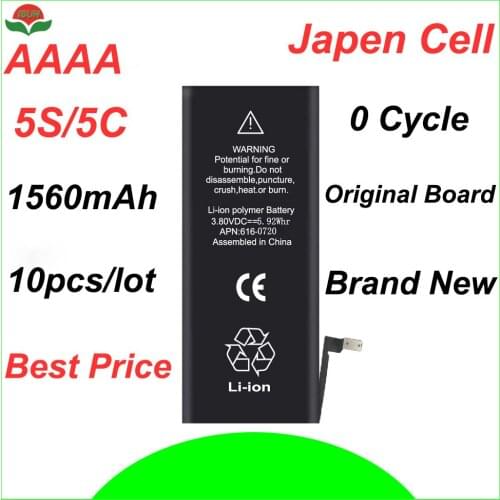 ISUN 10pcs/lot Original Quality Battery For Iphone 5S 5C 1560mAh Capacity