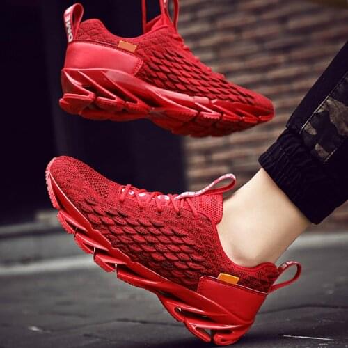 Cheap Man Sports Knitted Running Shoes For Men Size 42 Sport Shoes Moccasins Breathable Summer Sneakers Panske Tennis Shouse