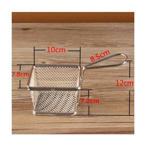 A02 Kitchen cooking tool 304 Stainless Steel Fried Dumplings Chicken Basket French Fries Circle Oil Sieve Colanders & Strainers