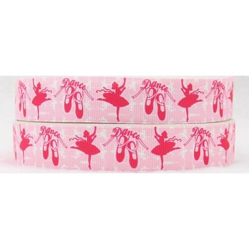 Q&N ribbon 16mm 22mm 25mm 38mm 50mm 75mm 160919018 dance shoes dancer printed grosgrain ribbons for hairbow 50yds/roll