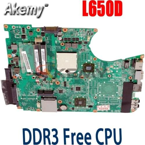 AKemy A000076380 DA0BL7MB6D0 Main board For Toshiba Satellite L655D L650D Laptop Motherboard Socket S1 DDR3 Free CPU
