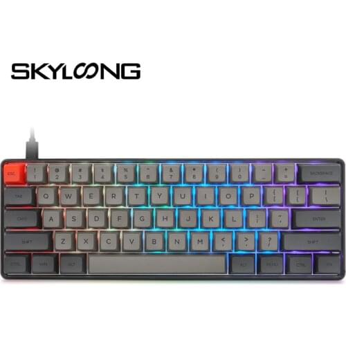 SKYLOONG SK61 60% Mini Mechanical Gaming Keyboard Detachable Cable RGB Backlight Gamer Keyboard for Tablet Phone IPad USB Wired