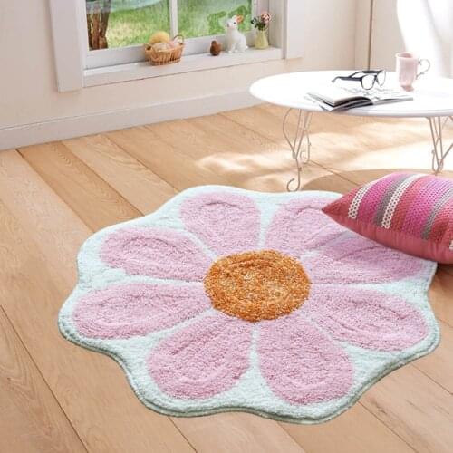 Floral shape multi-color Bathroom Carpets Soft absorbent doormat Bathroom kitchen anti-slip doormat for entrance door floor mats