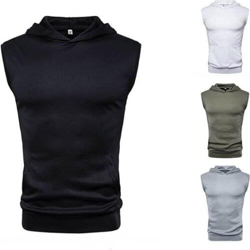 2020 Mens Fitness Sweatshirts Hoodies Fitness T-shirt Sports Hoodies Men Stringer Muscle Shirts Vest